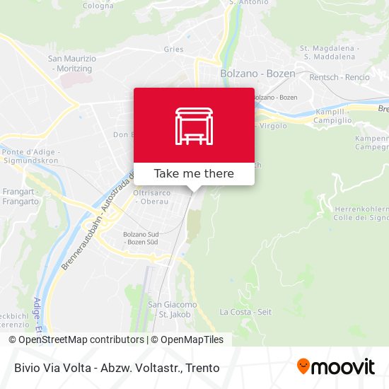 Bivio Via Volta - Abzw. Voltastr. map