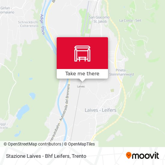 Stazione Laives - Bhf Leifers map