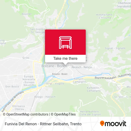 Funivia Del Renon - Rittner Seilbahn map