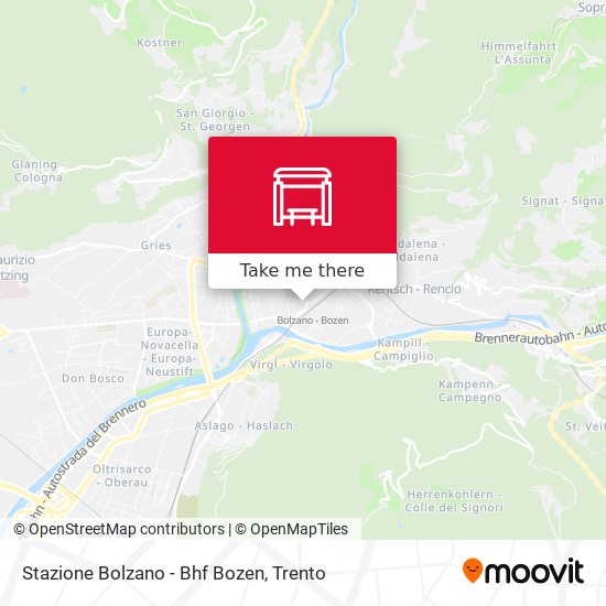 Stazione Bolzano - Bhf Bozen map