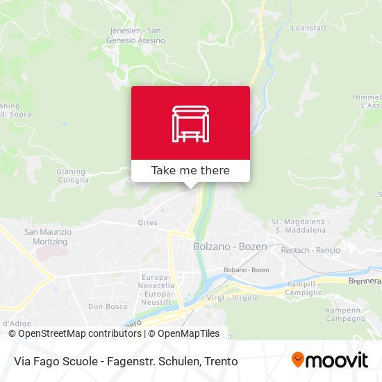 Via Fago Scuole - Fagenstr. Schulen map