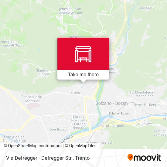 Via Defregger - Defregger Str. map