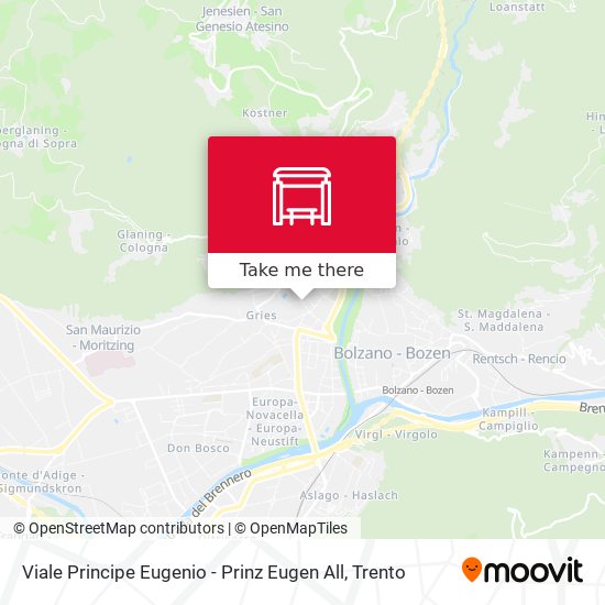 Viale Principe Eugenio - Prinz Eugen All map