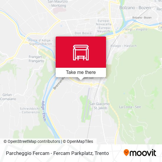 Parcheggio Fercam - Fercam Parkplatz map