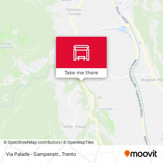 Via Palade - Gampenstr. map
