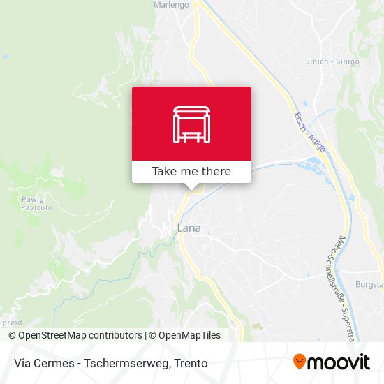 Via Cermes - Tschermserweg map