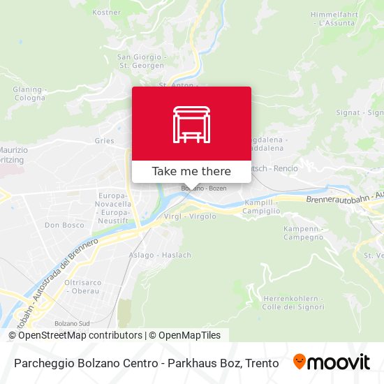 Parcheggio Bolzano Centro - Parkhaus Boz map