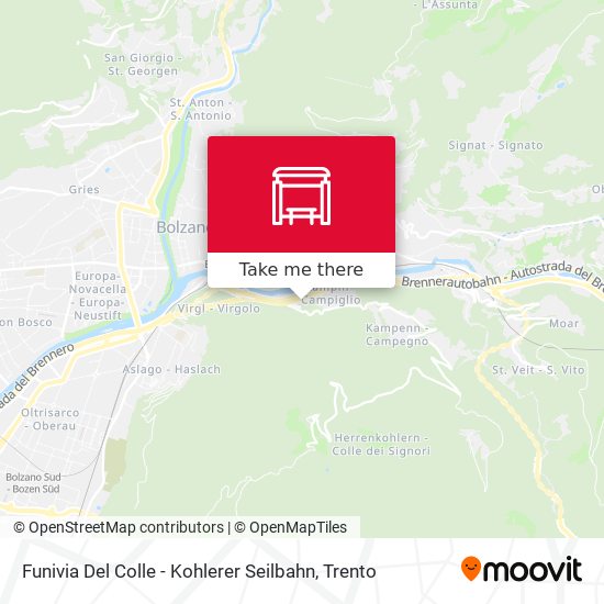 Funivia Del Colle - Kohlerer Seilbahn map