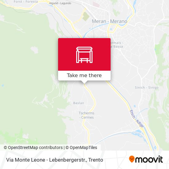 Via Monte Leone - Lebenbergerstr. map