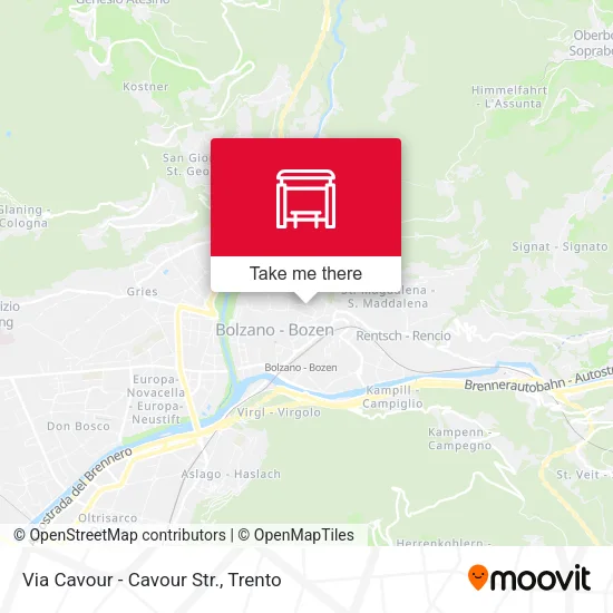 Via Cavour - Cavour Str. map