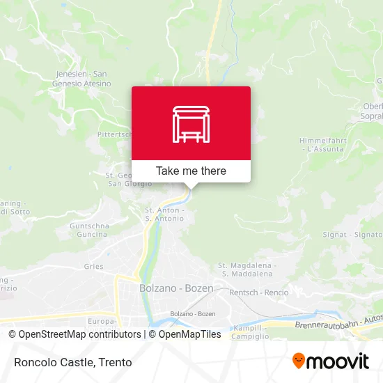 Roncolo Castle map