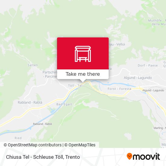 Chiusa Tel - Schleuse Töll map