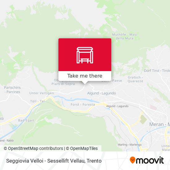Seggiovia Velloi - Sessellift Vellau map