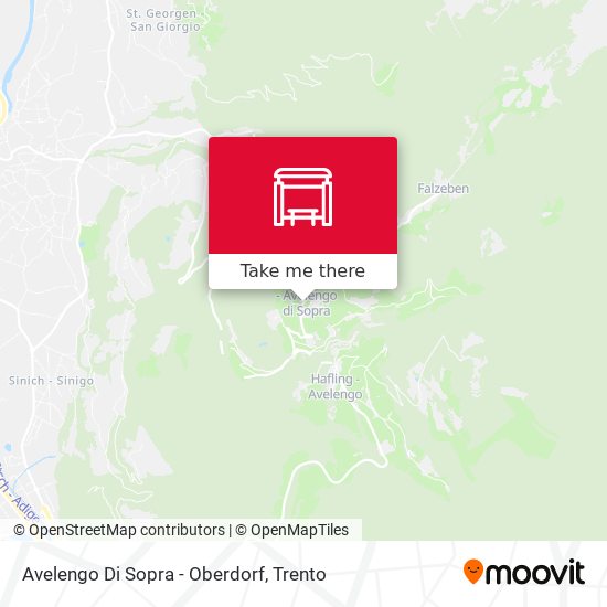 Avelengo Di Sopra - Oberdorf map