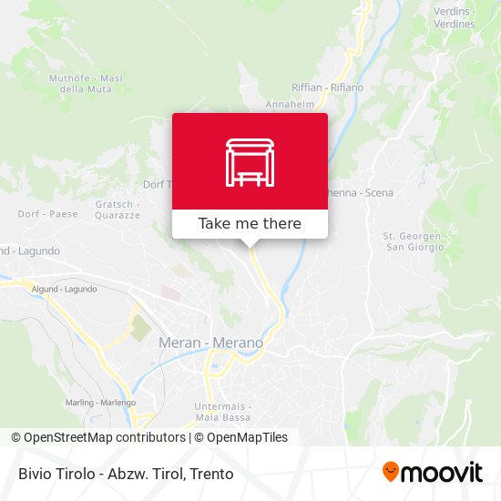 Bivio Tirolo - Abzw. Tirol map