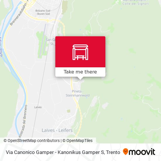 Via Canonico Gamper - Kanonikus Gamper S map