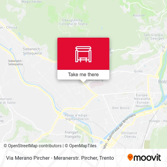 Via Merano Pircher - Meranerstr. Pircher map