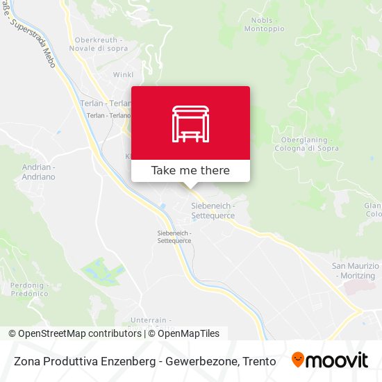 Zona Produttiva Enzenberg - Gewerbezone map