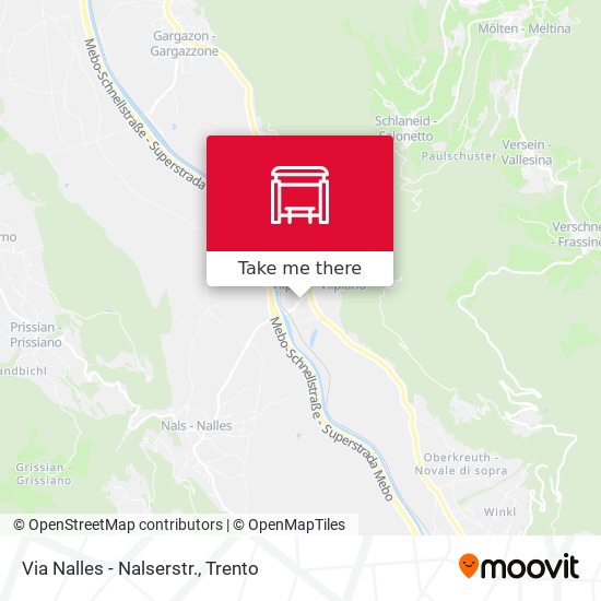Via Nalles - Nalserstr. map
