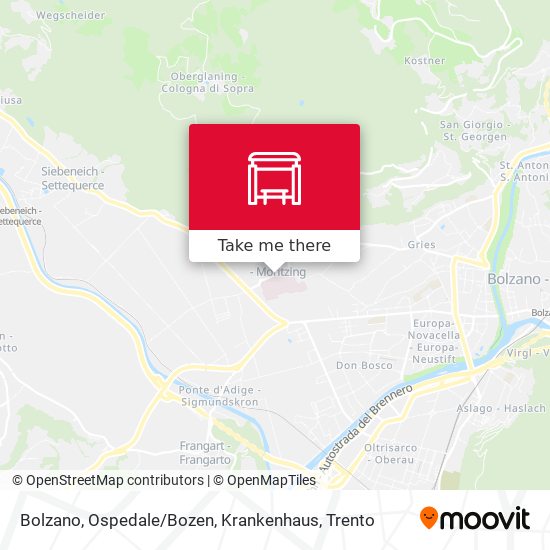 Bolzano, Ospedale / Bozen, Krankenhaus map