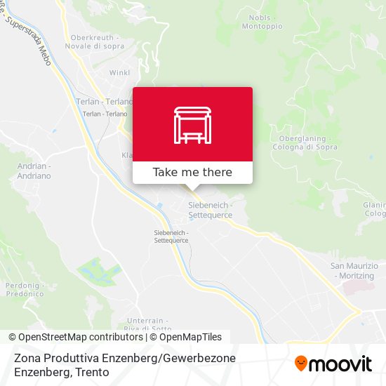 Zona Produttiva Enzenberg / Gewerbezone Enzenberg map