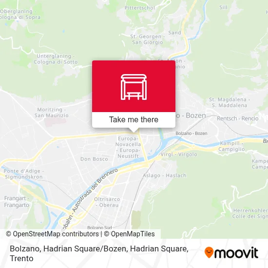 Bolzano, Hadrian Square / Bozen, Hadrian Square map