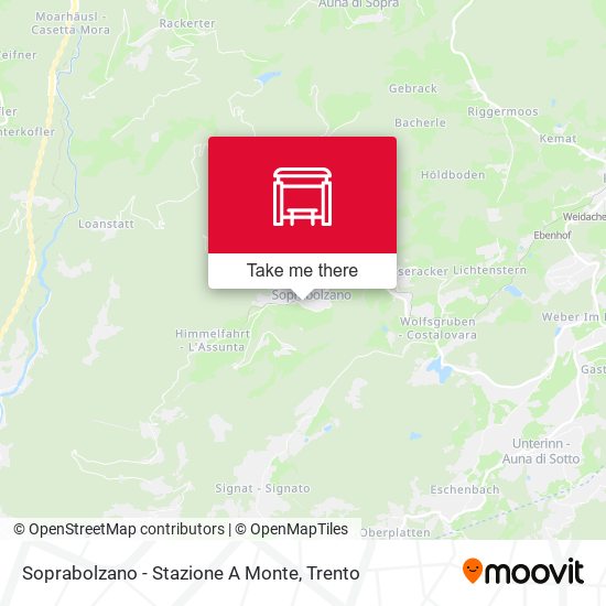 Soprabolzano - Stazione A Monte map