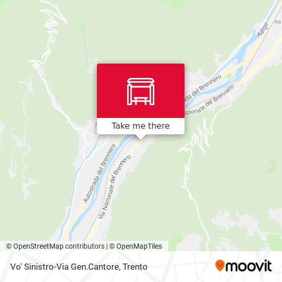 Vo' Sinistro-Via Gen.Cantore map