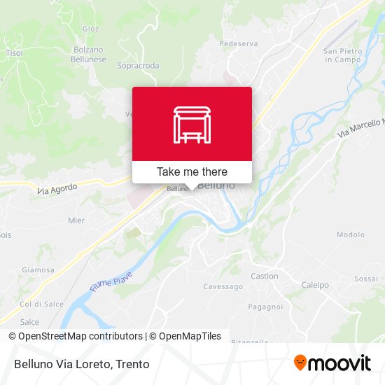 Belluno Via Loreto map