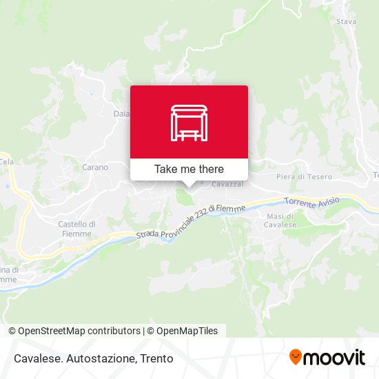 Cavalese. Autostazione map