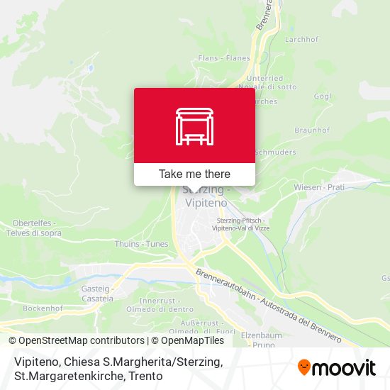 Vipiteno, Chiesa S.Margherita / Sterzing, St.Margaretenkirche map