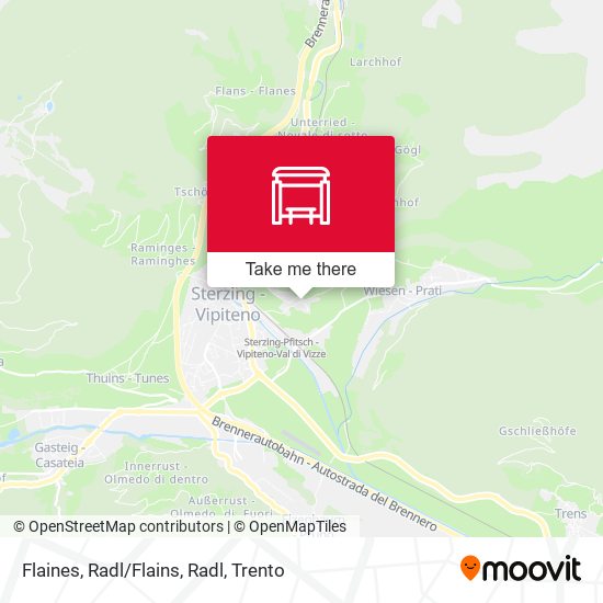 Flaines, Radl/Flains, Radl map