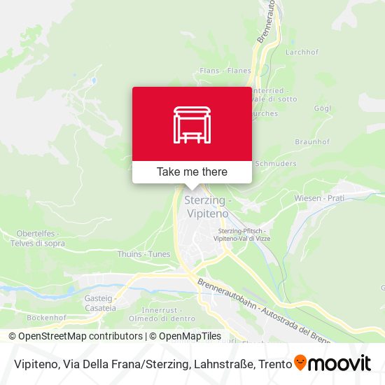 Vipiteno, Via Della Frana / Sterzing, Lahnstraße map