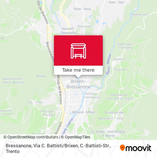 Bressanone, Via C. Battisti / Brixen, C.-Battisti-Str. map