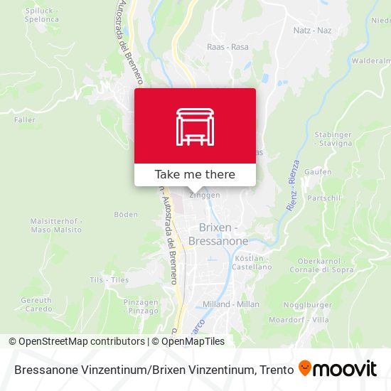 Bressanone Vinzentinum / Brixen Vinzentinum map