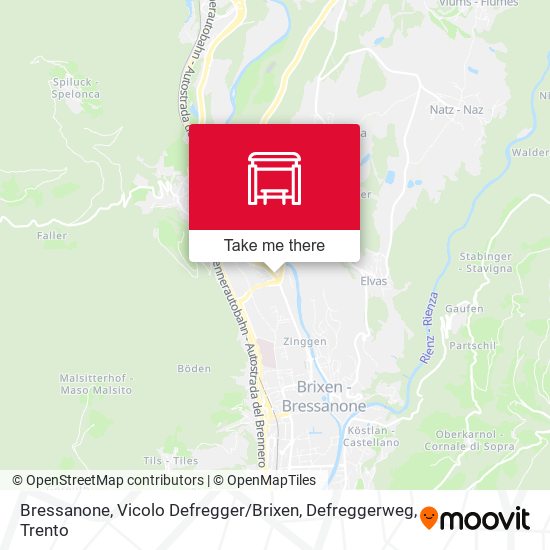 Bressanone, Vicolo Defregger / Brixen, Defreggerweg map