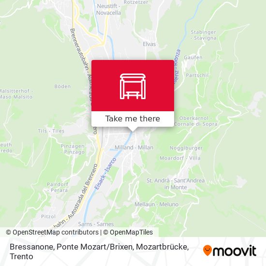 Bressanone, Ponte Mozart / Brixen, Mozartbrücke map