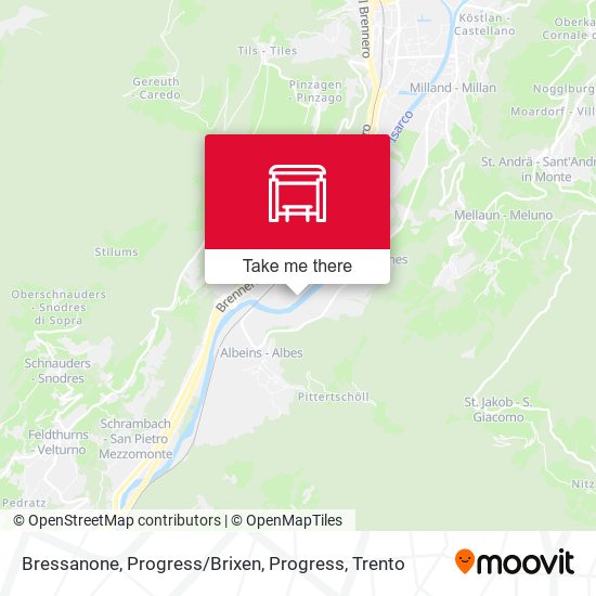 Bressanone, Progress / Brixen, Progress map