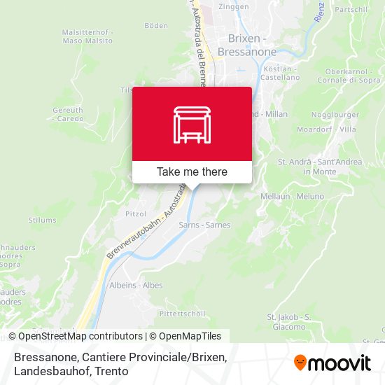 Bressanone, Cantiere Provinciale / Brixen, Landesbauhof map