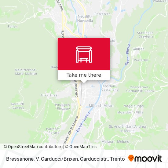 Bressanone, V. Carducci / Brixen, Carduccistr. map