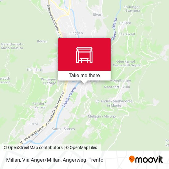 Millan, Via Anger / Millan, Angerweg map