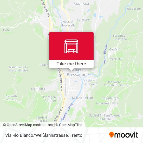 Via Rio Bianco/Weißlahnstrasse map