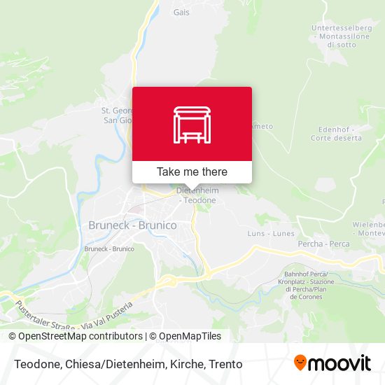 Teodone, Chiesa / Dietenheim, Kirche map