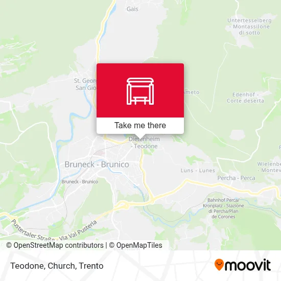 Teodone, Church map