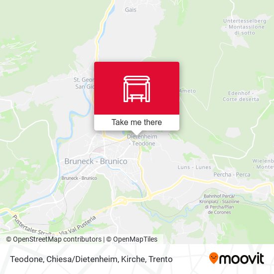 Teodone, Chiesa / Dietenheim, Kirche map