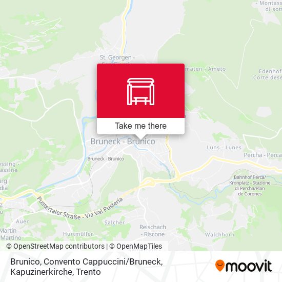 Brunico, Convento Cappuccini / Bruneck, Kapuzinerkirche map