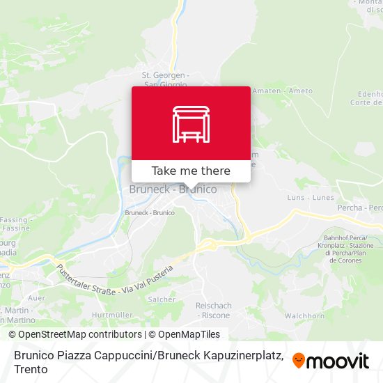 Brunico Piazza Cappuccini / Bruneck Kapuzinerplatz map