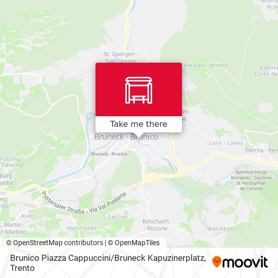 Brunico Piazza Cappuccini / Bruneck Kapuzinerplatz map