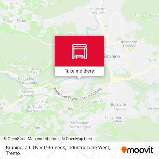 Brunico, Z.I. Ovest / Bruneck, Industriezone West map