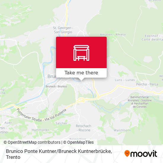 Brunico Ponte Kuntner / Bruneck Kuntnerbrücke map
